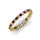 1 - Allie 2.50 mm Red Garnet and Diamond Eternity Band 