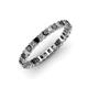 1 - Allie 2.50 mm Black and White Diamond Eternity Band 