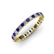 1 - Allie 2.50 mm Blue Sapphire and Diamond Eternity Band 