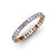 1 - Allie 2.50 mm Tanzanite and Diamond Eternity Band 