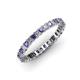1 - Allie 2.50 mm Iolite and Diamond Eternity Band 