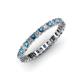 1 - Allie 2.50 mm Blue Topaz and Diamond Eternity Band 