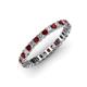 1 - Allie 2.50 mm Red Garnet and Diamond Eternity Band 