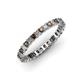 1 - Allie 2.50 mm Smoky Quartz and Diamond Eternity Band 