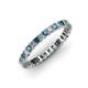 1 - Allie 2.50 mm London Blue Topaz and Diamond Eternity Band 