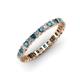 1 - Allie 2.50 mm London Blue Topaz and Diamond Eternity Band 