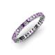 1 - Allie 2.50 mm Amethyst and Diamond Eternity Band 