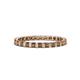 1 - Clarissa 2.50 mm Princess Cut Smoky Quartz Eternity Band 