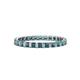 1 - Clarissa 2.50 mm Princess Cut London Blue Topaz Eternity Band 
