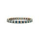 1 - Clarissa 2.50 mm Princess Cut London Blue Topaz Eternity Band 