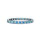1 - Clarissa 2.50 mm Princess Cut Blue Topaz Eternity Band 