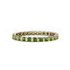1 - Clarissa 2.50 mm Princess Cut Green Garnet Eternity Band 