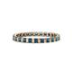 1 - Clarissa 2.50 mm Princess Cut Blue Diamond Eternity Band 