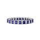 1 - Clarissa 3.00 mm Princess Cut Blue Sapphire Eternity Band 