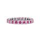 1 - Clarissa 3.00 mm Princess Cut Pink Sapphire Eternity Band 