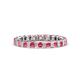 1 - Clarissa 3.00 mm Princess Cut Pink Tourmaline Eternity Band 