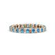 1 - Clarissa 3.00 mm Princess Cut Blue Topaz Eternity Band 
