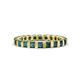 1 - Clarissa 3.00 mm Princess Cut London Blue Topaz Eternity Band 
