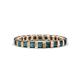 1 - Clarissa 3.00 mm Princess Cut London Blue Topaz Eternity Band 