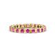 1 - Clarissa 3.00 mm Princess Cut Pink Sapphire Eternity Band 