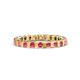 1 - Clarissa 3.00 mm Princess Cut Pink Tourmaline Eternity Band 