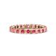 1 - Clarissa 3.00 mm Princess Cut Pink Tourmaline Eternity Band 