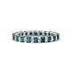 1 - Clarissa 3.00 mm Princess Cut London Blue Topaz Eternity Band 