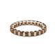 3 - Clarissa 3.00 mm Princess Cut Smoky Quartz Eternity Band 
