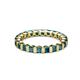 3 - Clarissa 3.00 mm Princess Cut London Blue Topaz Eternity Band 