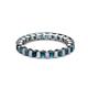 3 - Clarissa 3.00 mm Princess Cut Blue Diamond Eternity Band 