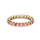 3 - Clarissa 3.00 mm Princess Cut Pink Tourmaline Eternity Band 
