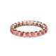 3 - Clarissa 3.00 mm Princess Cut Pink Tourmaline Eternity Band 