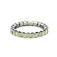 3 - Clarissa 3.00 mm Princess Cut Peridot Eternity Band 