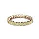 3 - Clarissa 3.00 mm Princess Cut Peridot Eternity Band 