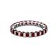 3 - Clarissa 3.00 mm Princess Cut Red Garnet Eternity Band 