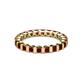 3 - Clarissa 3.00 mm Princess Cut Red Garnet Eternity Band 