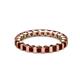 3 - Clarissa 3.00 mm Princess Cut Red Garnet Eternity Band 
