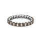 3 - Clarissa 3.00 mm Princess Cut Smoky Quartz Eternity Band 