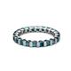 3 - Clarissa 3.00 mm Princess Cut London Blue Topaz Eternity Band 