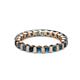 3 - Clarissa 3.00 mm Princess Cut Blue Diamond Eternity Band 