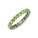 4 - Clarissa 3.00 mm Princess Cut Peridot Eternity Band 