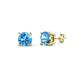 1 - Alina Blue Topaz (4mm) Solitaire Stud Earrings 