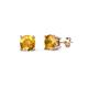 1 - Alina Citrine (4mm) Solitaire Stud Earrings 
