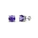 1 - Alina Iolite (4mm) Solitaire Stud Earrings 