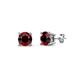 1 - Alina Red Garnet (4mm) Solitaire Stud Earrings 