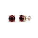 1 - Alina Red Garnet (4mm) Solitaire Stud Earrings 