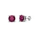 1 - Alina Rhodolite Garnet (4mm) Solitaire Stud Earrings 