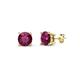 1 - Alina Rhodolite Garnet (4mm) Solitaire Stud Earrings 