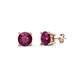1 - Alina Rhodolite Garnet (4mm) Solitaire Stud Earrings 