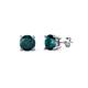 1 - Alina London Blue Topaz (4mm) Solitaire Stud Earrings 